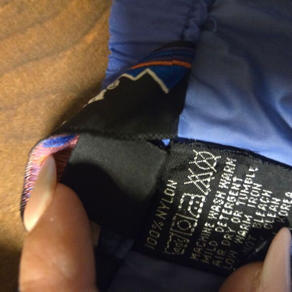 Patagonia Pants Adult Blue Track Parachute Windbreaker size XS made in Korea - Picture 9 of 12